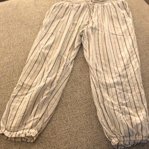 White and grey homebody jogger pants